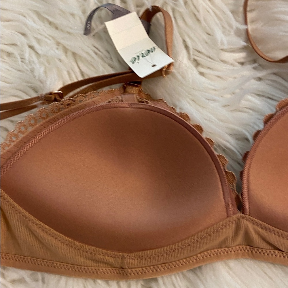 Aerie Plunge Women's Lace Bralette - Brown/Tan size 32B brand new - Picture 6 of 8